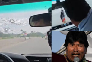 Bullet holes in Morales’s car