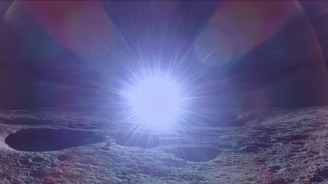 Lunar sunrise view