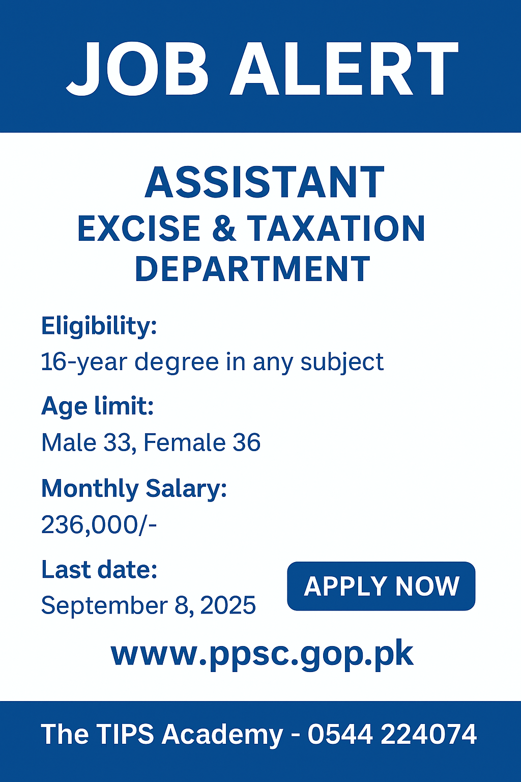 Excise and Norcotics Job