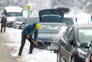 Scotland amber snow warning