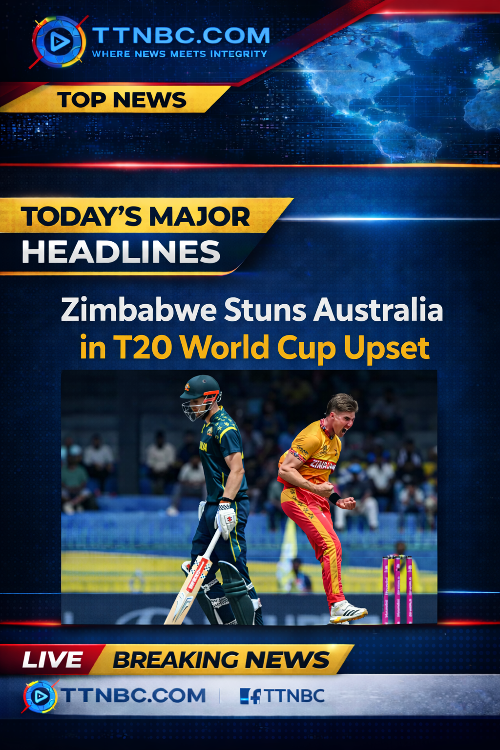 Zimbabwe defeats Australia T20