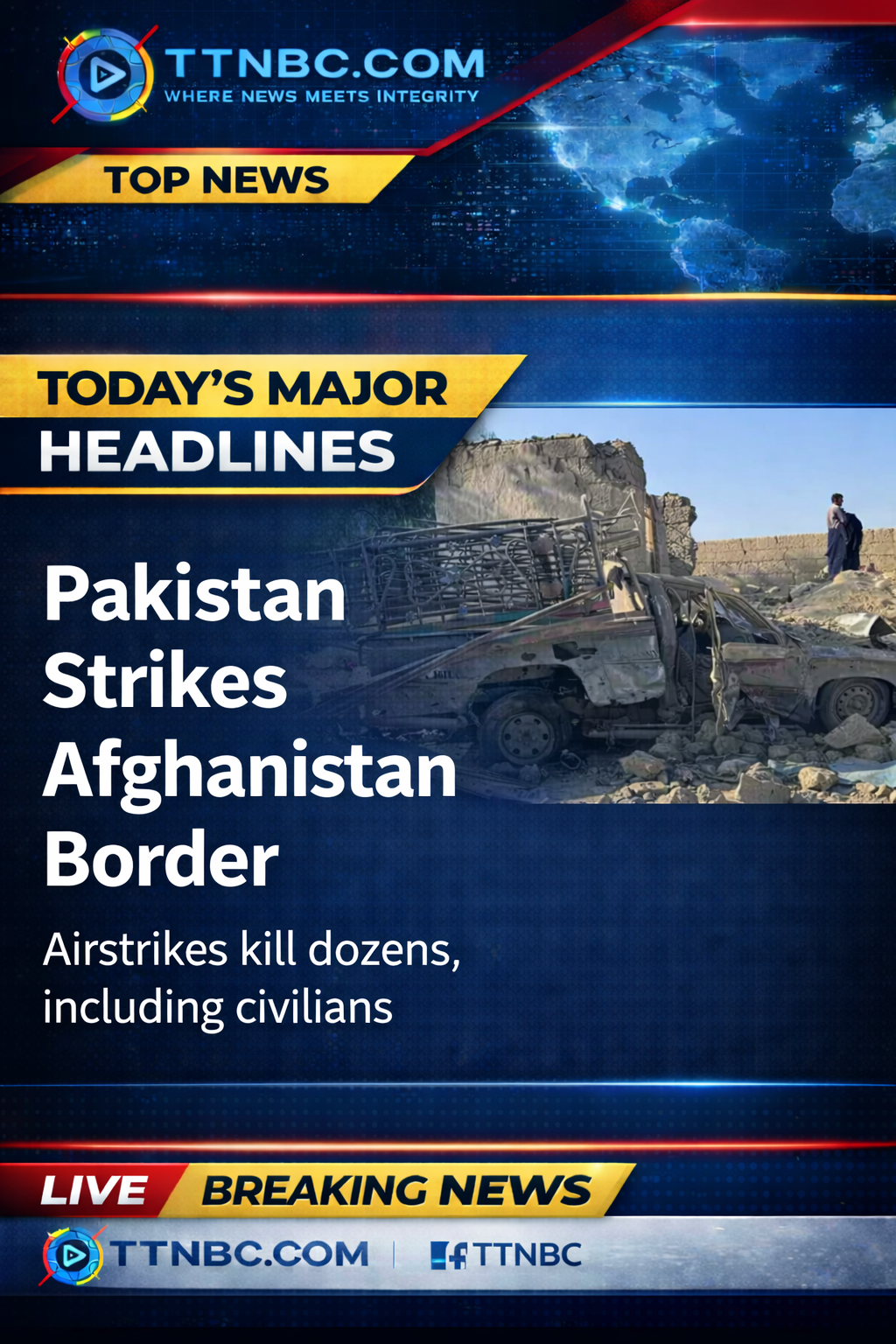 Pakistan strikes Afghanistan border