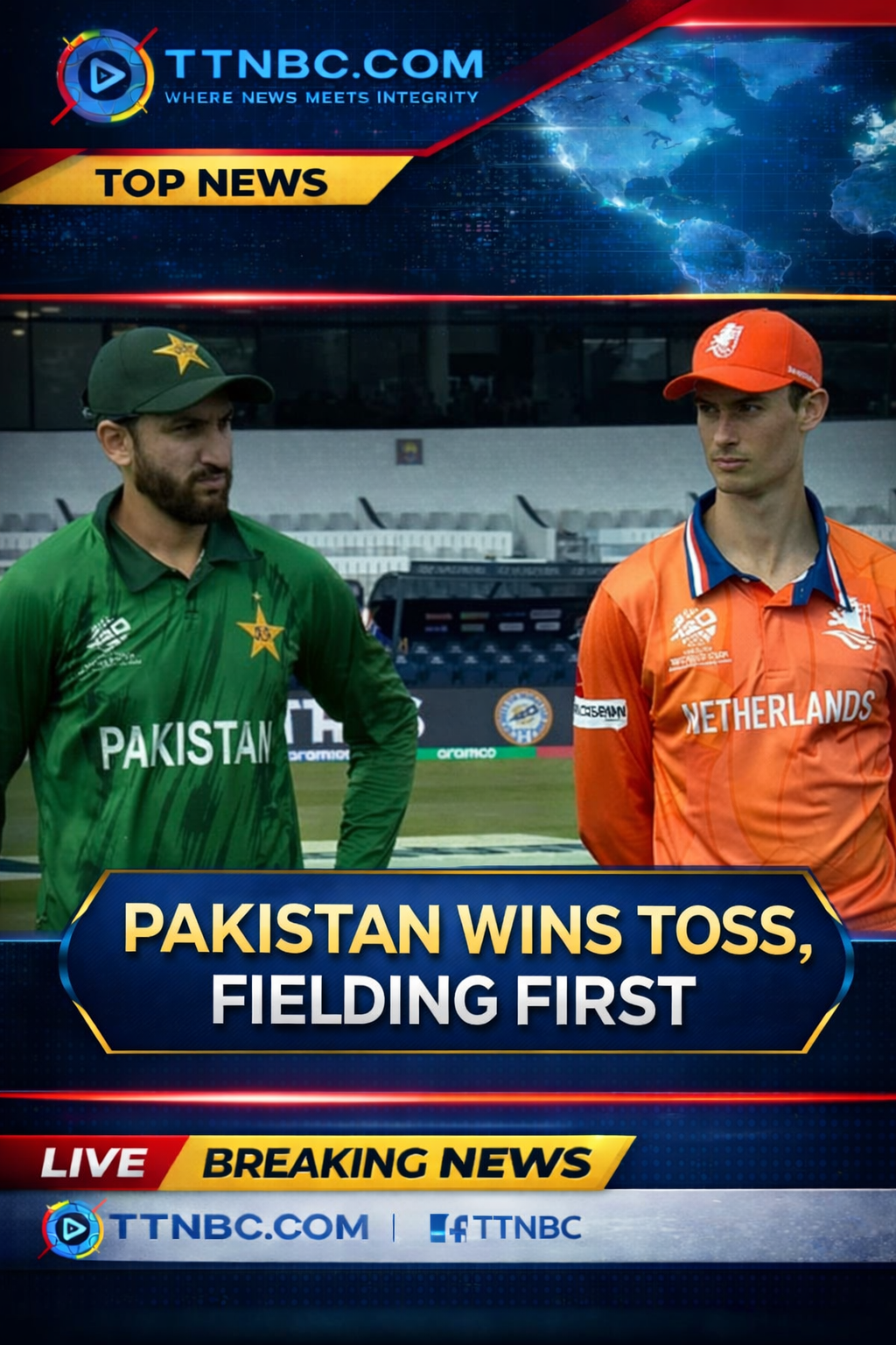 Pakistan team during toss